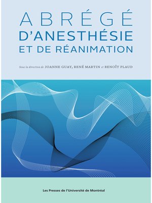 cover image of Abrégé d'anesthésie et de réanimation